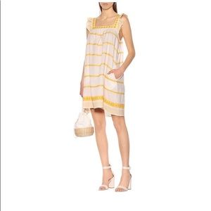 NWT Tory Burch Embroidered Ruffle Sleeveless Dress